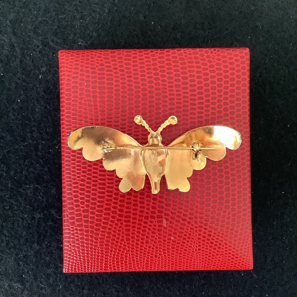 Vintage SPAIN Damascene brooch. - Picture 3 of 4